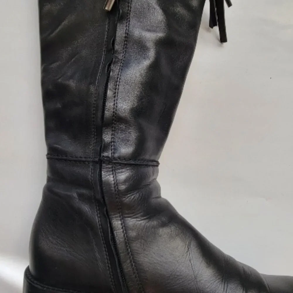 FRANCO BOSCHI TALL BOOTS WITH TASSEL SIZE 38 1/2 USED - Picture 7 of 14